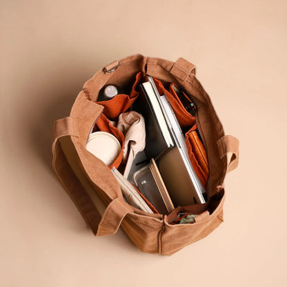 Everyday Pocket Tote - Mocha