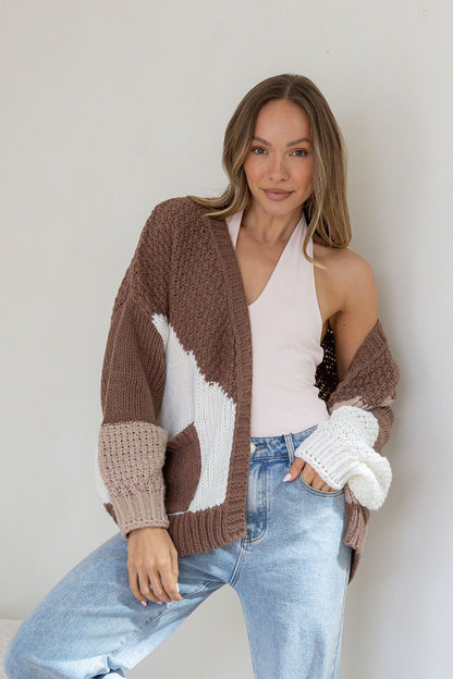 Penelope colour block cardi