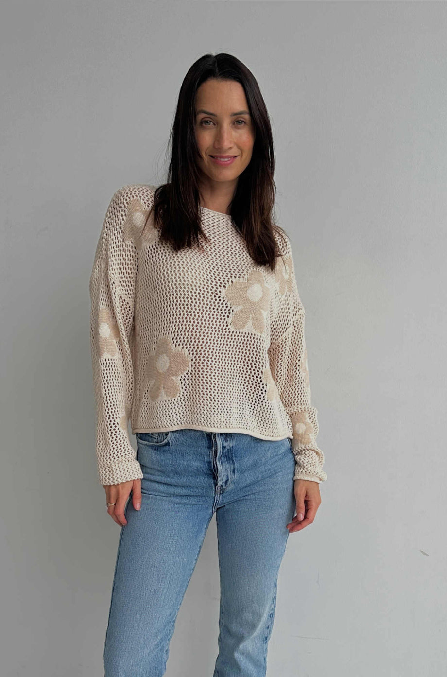 Rae hollow out flower top