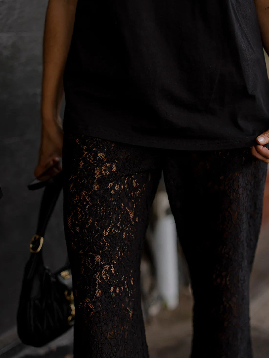 Shiloh Lace Pant - Black