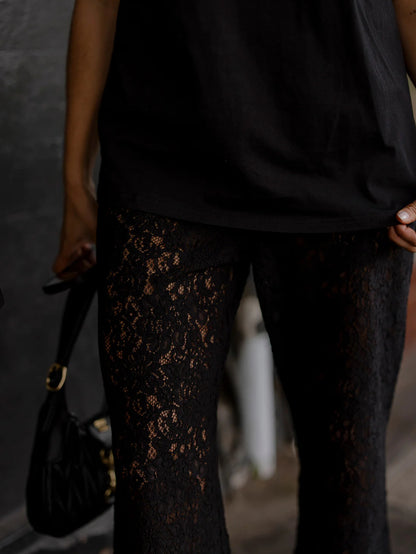 Shiloh Lace Pant - Black