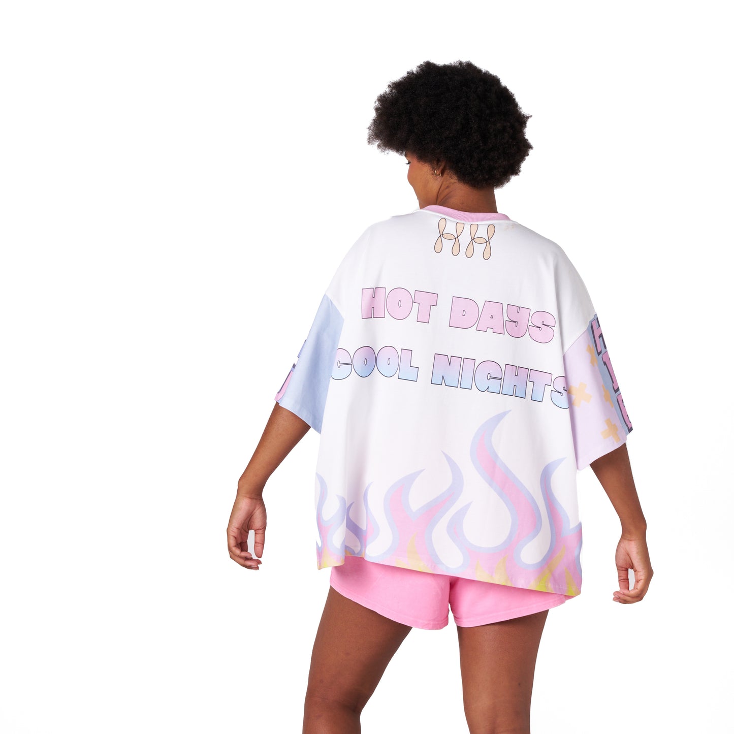 Acid wash shorts pink