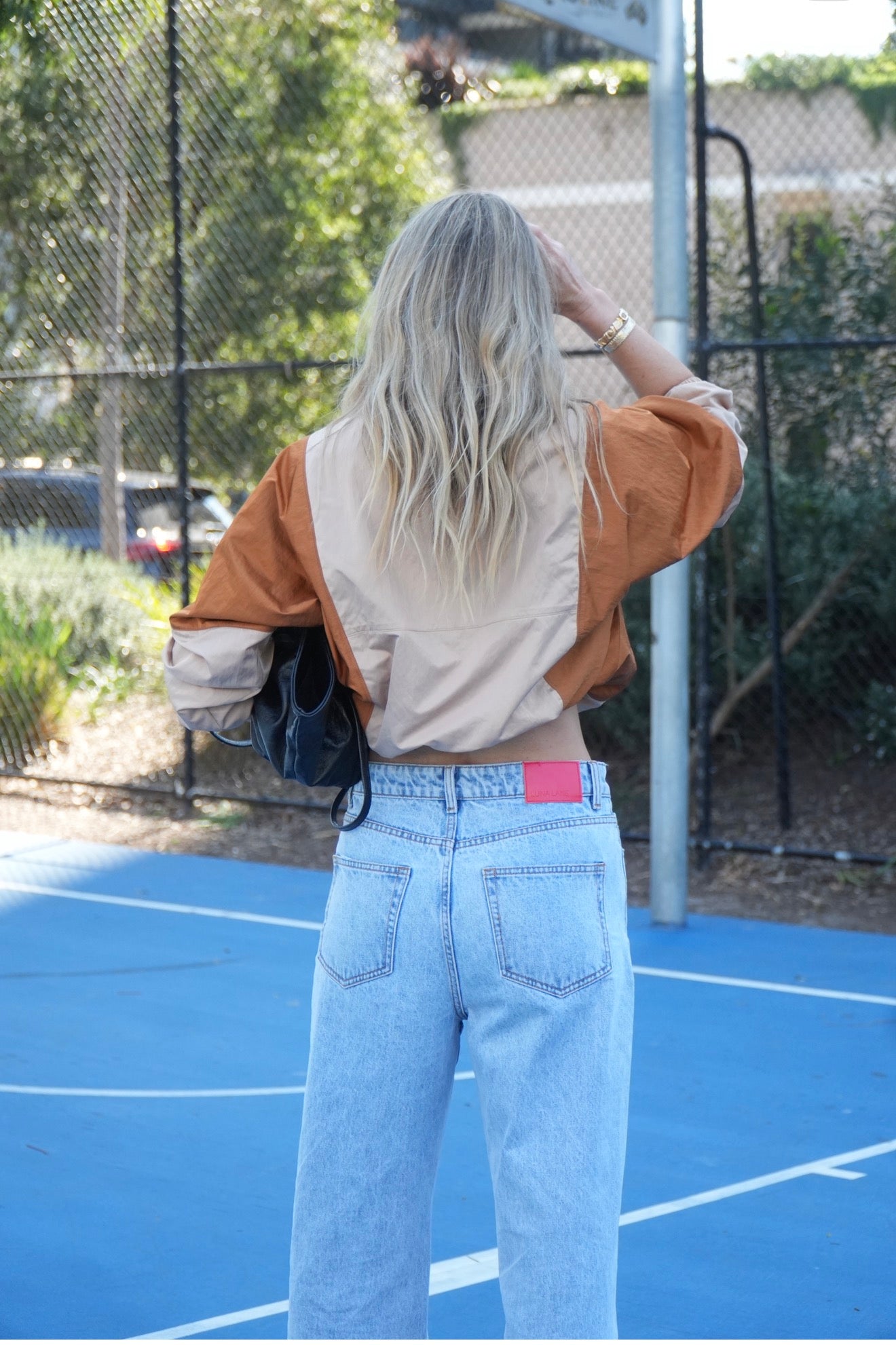 Courtside Anorak - Tan/Rust