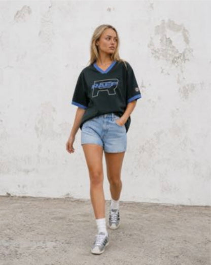 Kya Wrap V Neck Tee - Pine