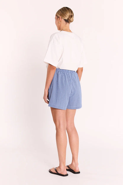 Lottie Short- blue gingham