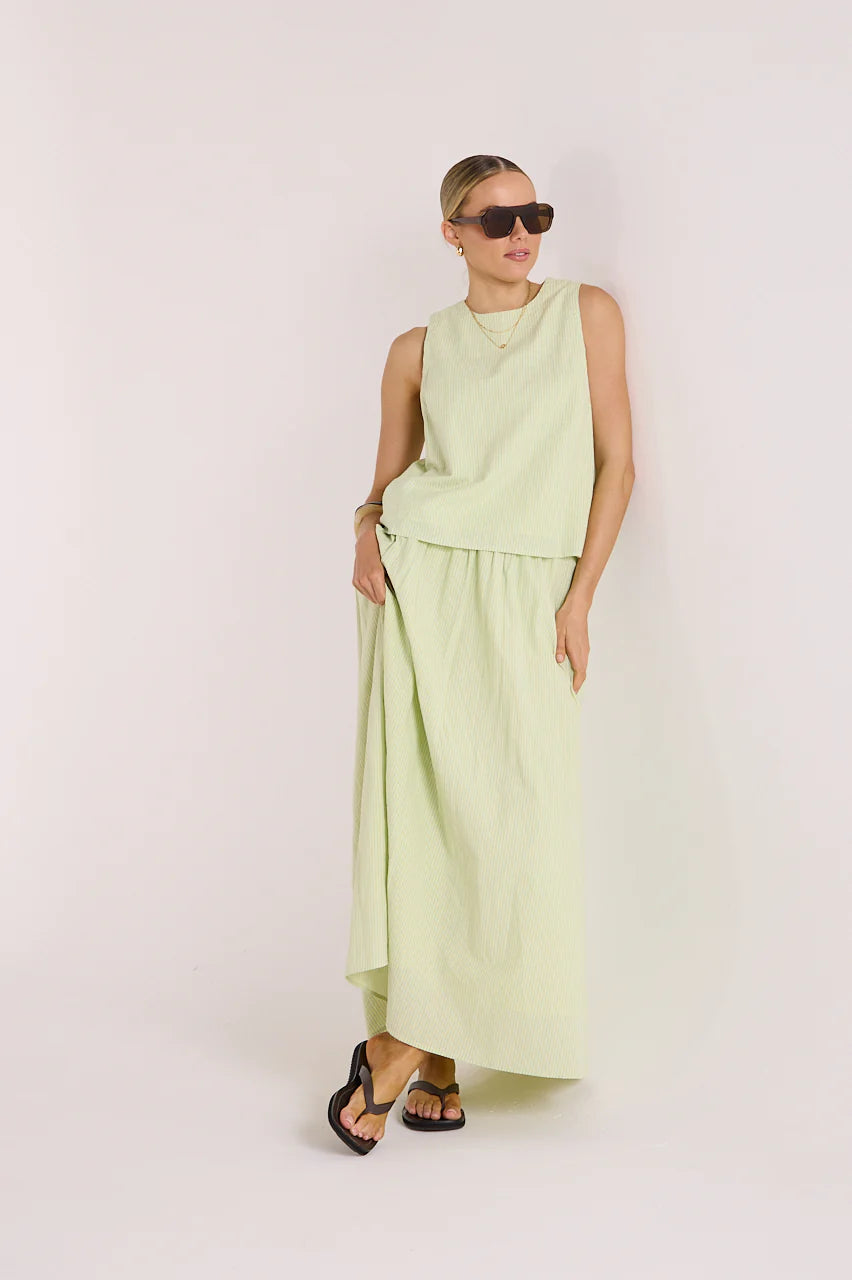 Naomi Tank - Green Stripe