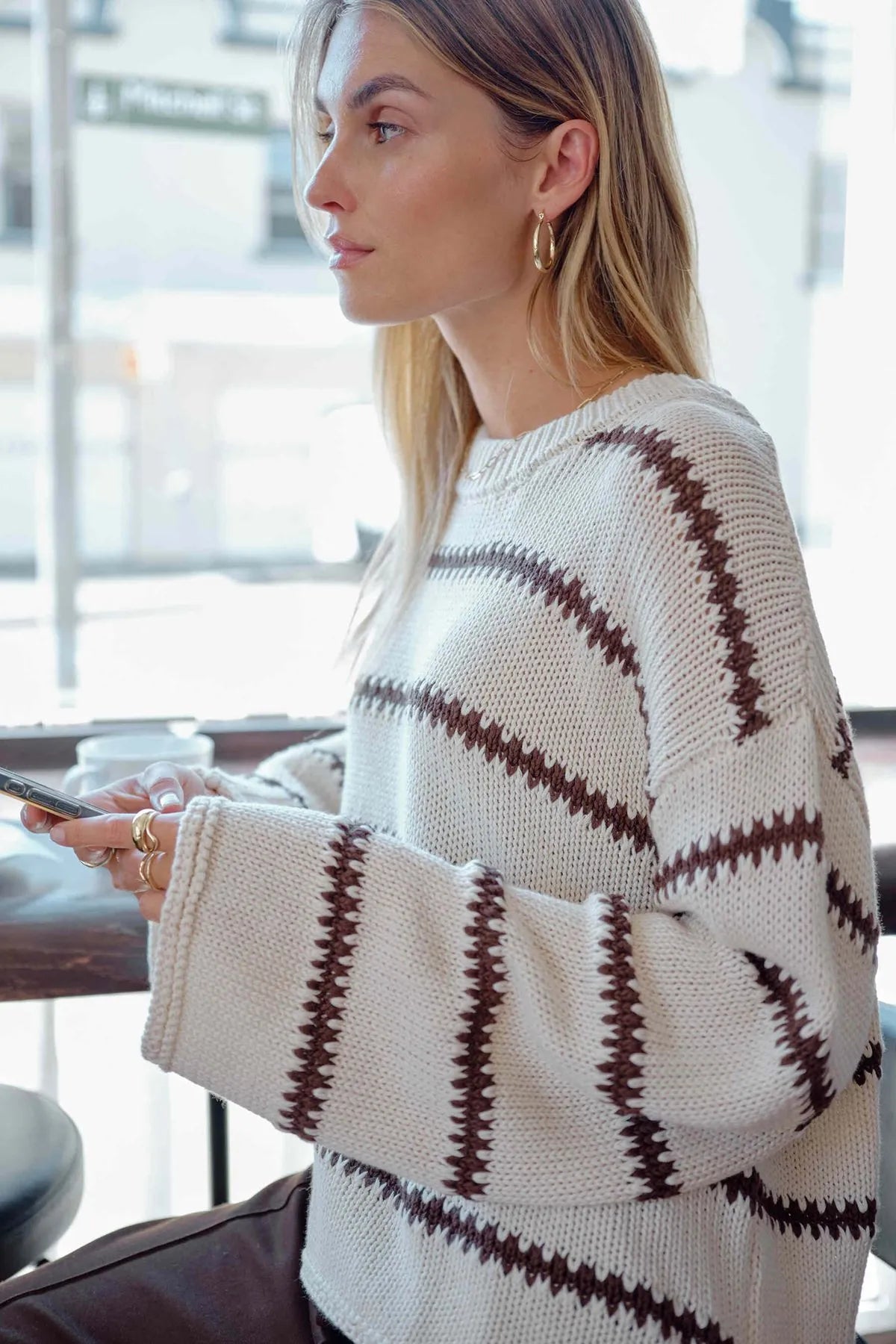 Lila Oversized Knit Crew