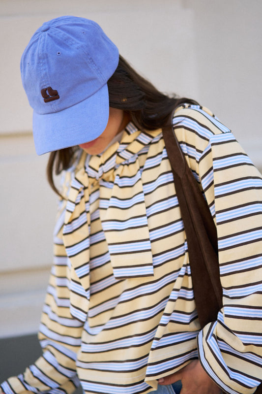 Pip Everyday Cap- Vintage blue/burnt toffee