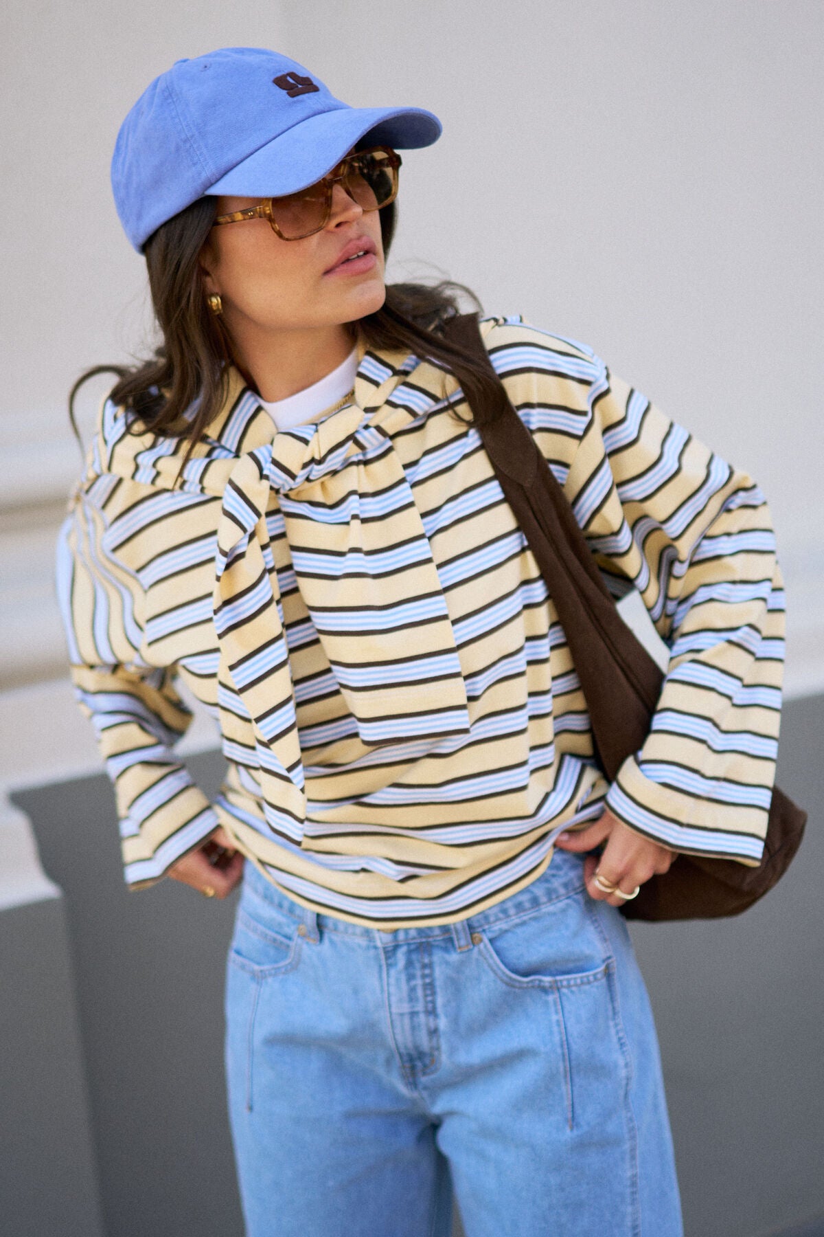 Pip Everyday Cap- Vintage blue/burnt toffee