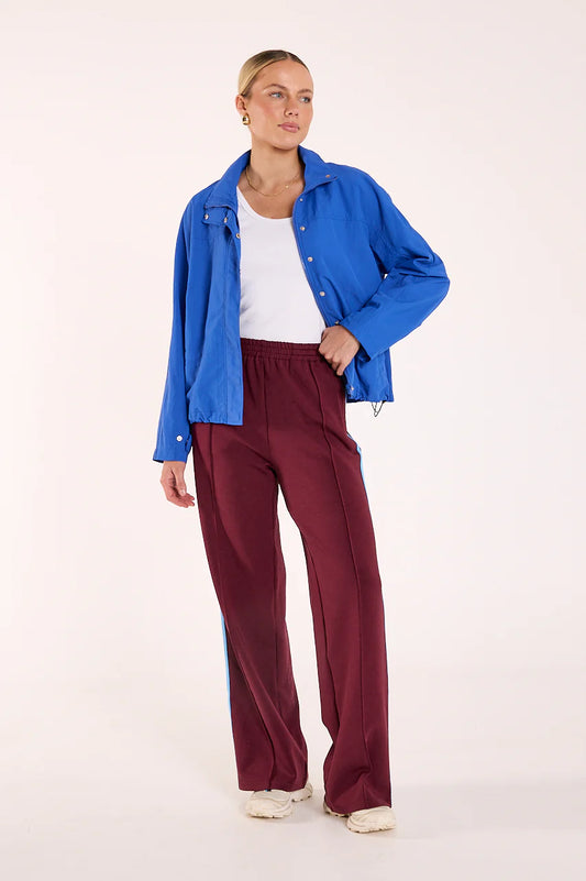 Noah Wide Pant - Plum Blue Stripe