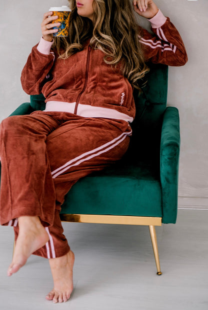 CHOCOLATE TERRY PANTS