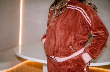 CHOCOLATE TERRY ZIPPER JACKET