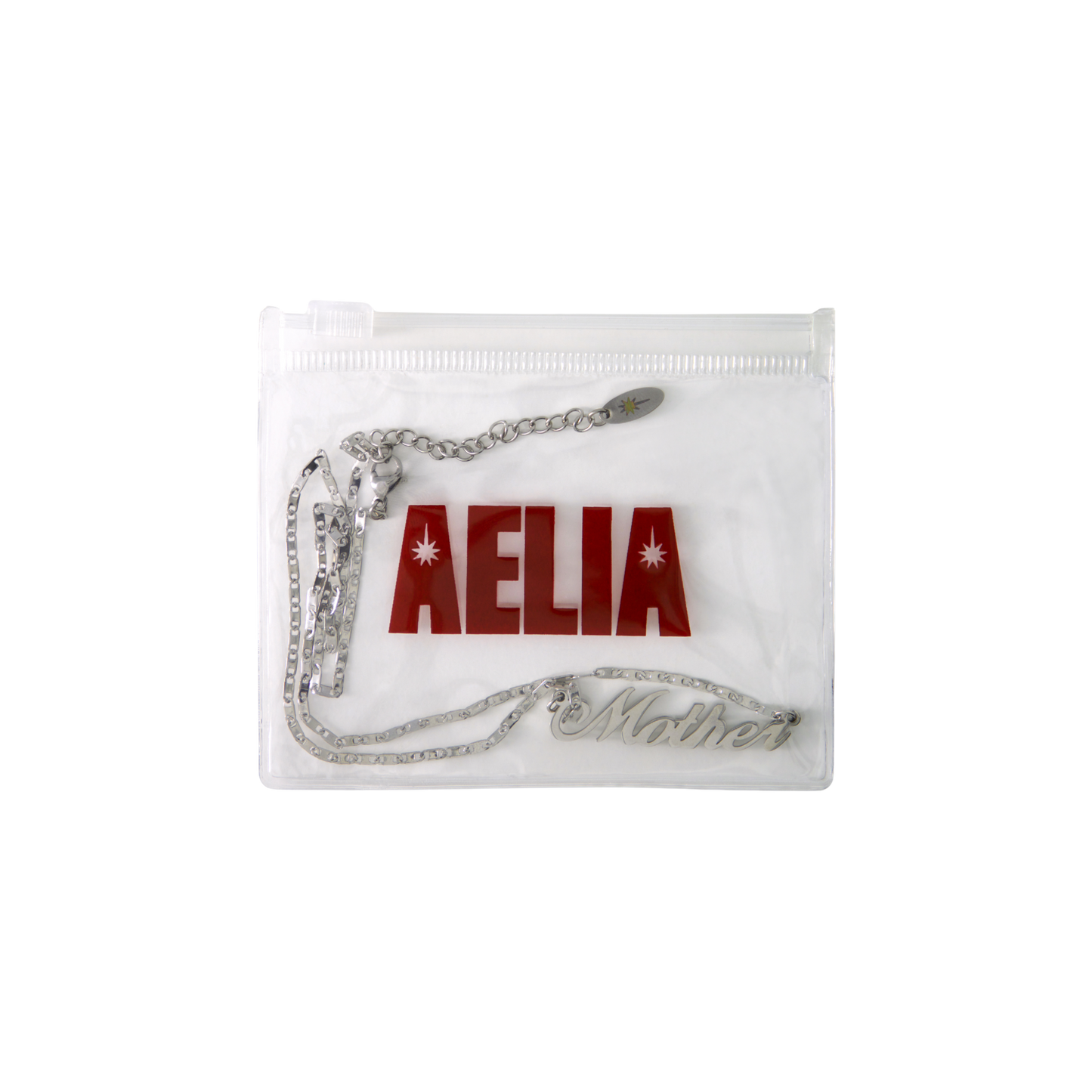 Mother Necklace White Gold Plated