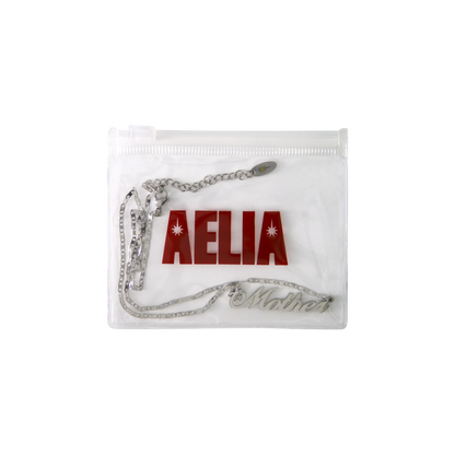 Mother Necklace White Gold Plated