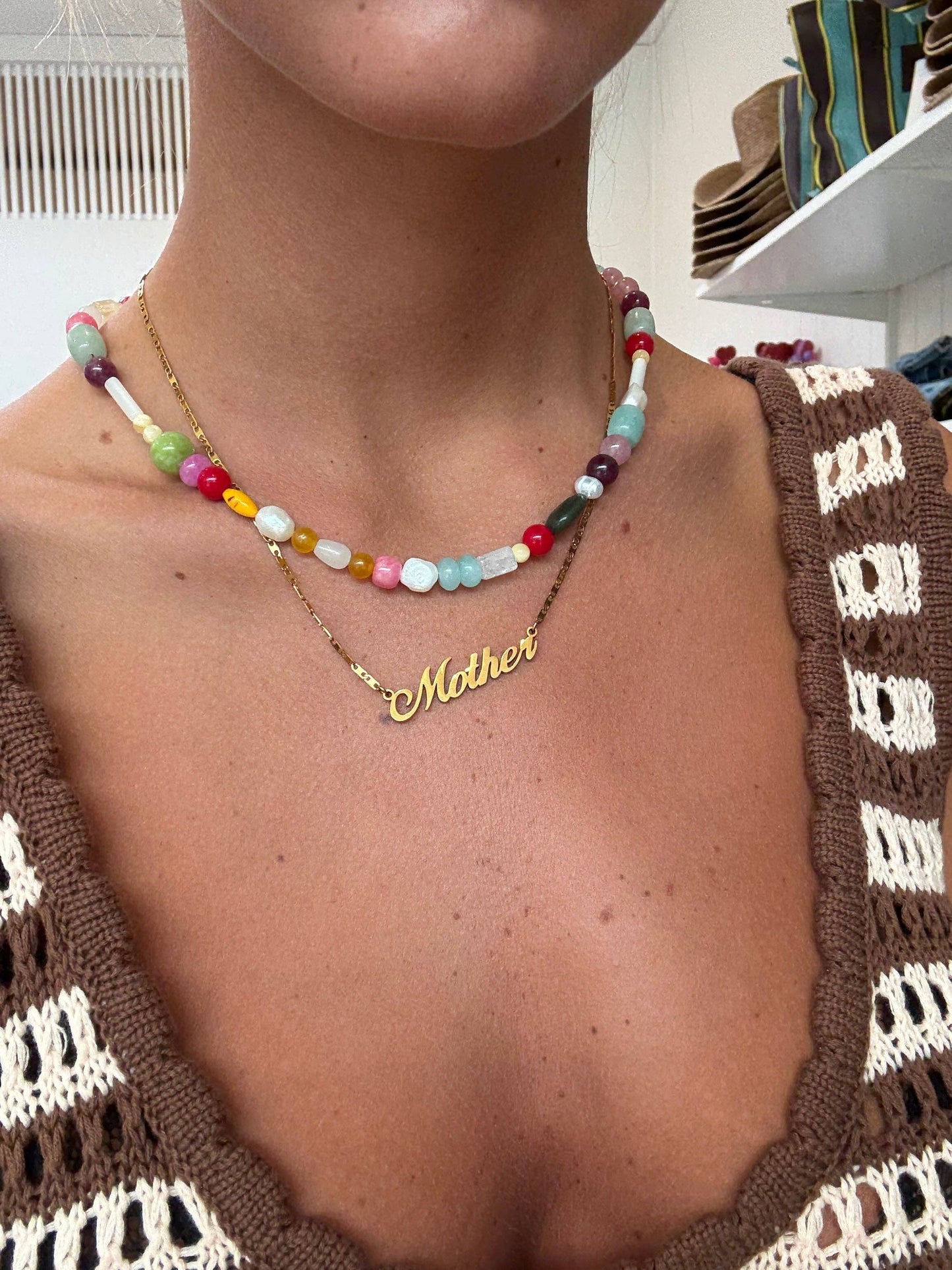 Mother Necklace 18k Gold Plated