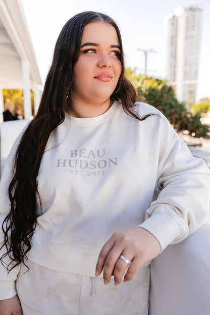 Cloudy Oatmeal Crop Sweater