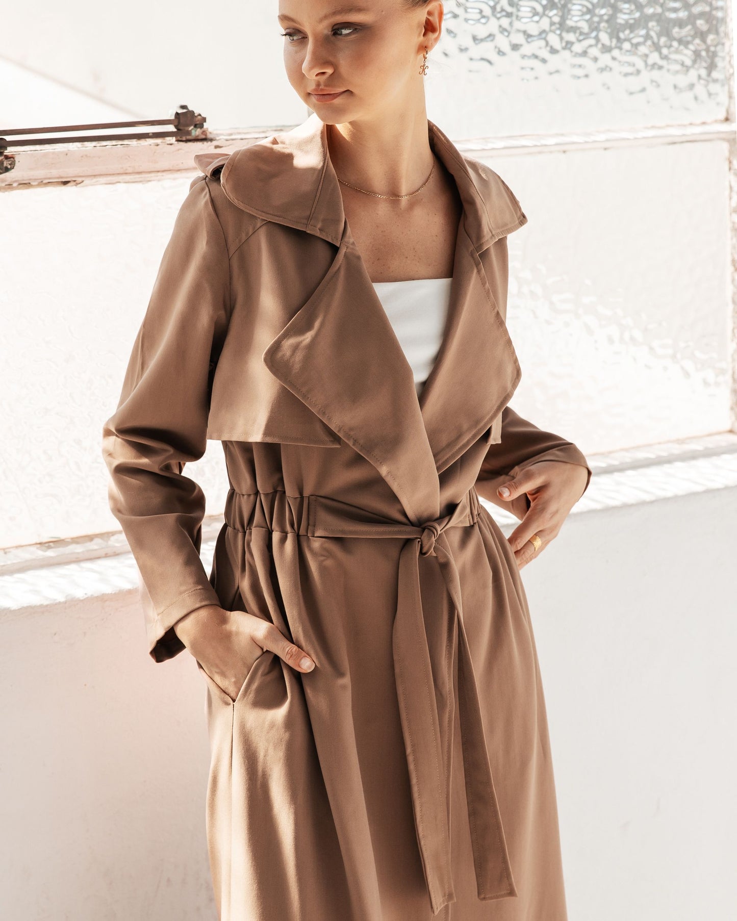 Jordan trench Coat - Taupe