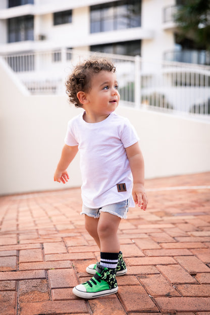 Blue Denim Jeg Shorts - Kids