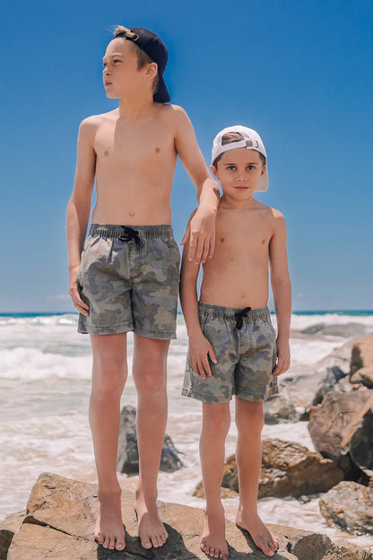 CAMO SWIM SHORTS - KIDS