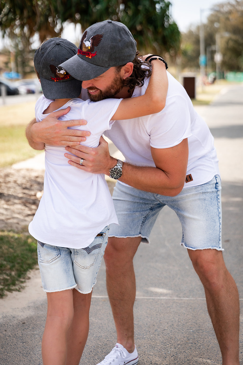 Blue Denim Jeg Shorts - Kids