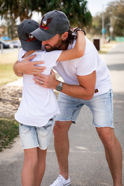 Blue Denim Jeg Shorts - Kids