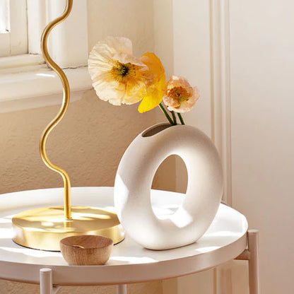 Josette Halo Vase - Matte Cream