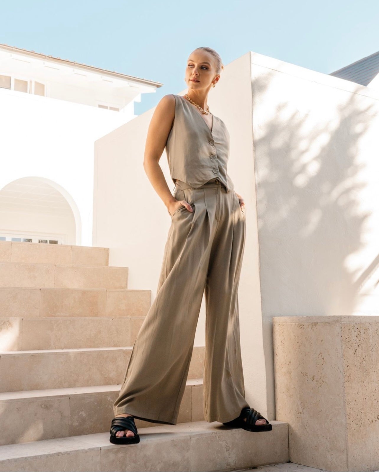 Castaway wide leg pants