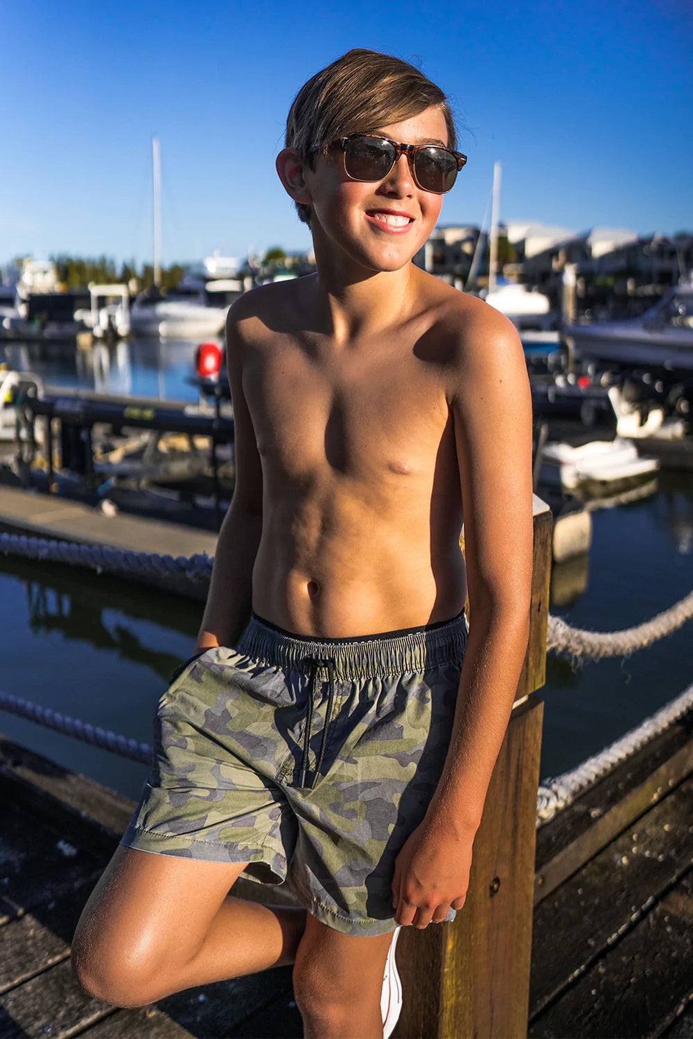 CAMO SWIM SHORTS - KIDS