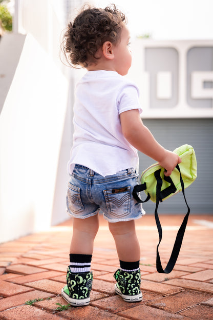 Blue Denim Jeg Shorts - Kids